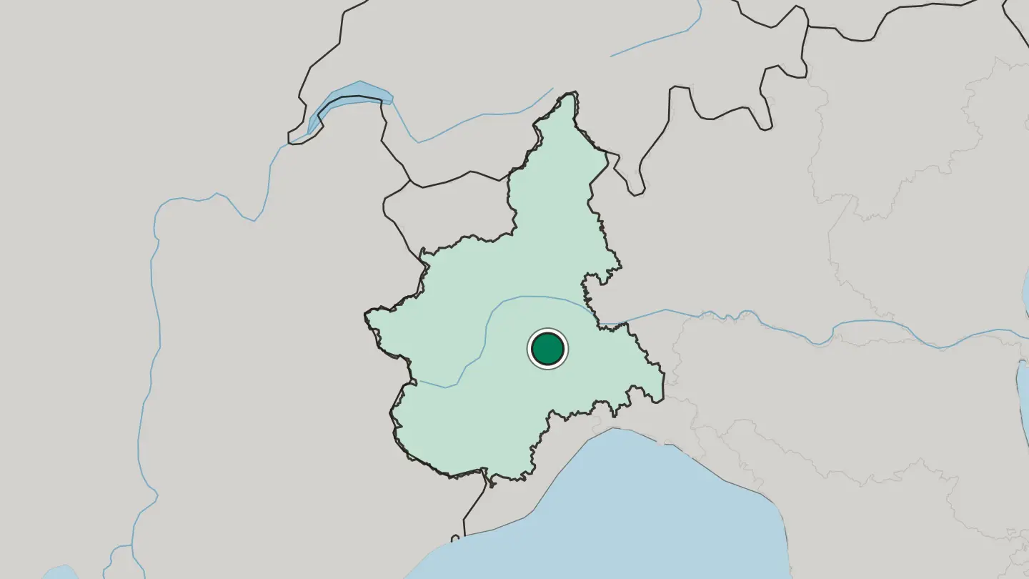 Map of Asti in Italy