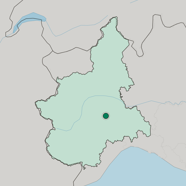 Map showing Asti — In Piemonte