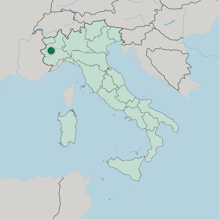Map showing Collegno — In Italy