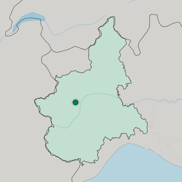 Map showing Collegno — In Piemonte