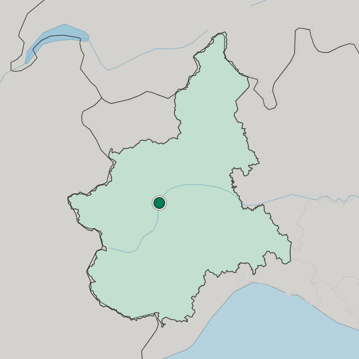 Map showing Falchera — In Piemonte
