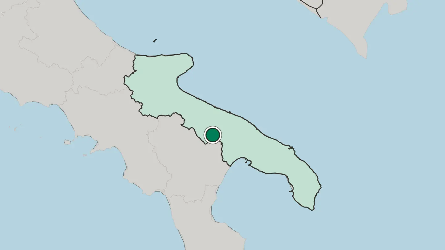 Map of Altamura in Italy