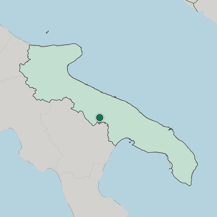Map showing Altamura — In Puglia