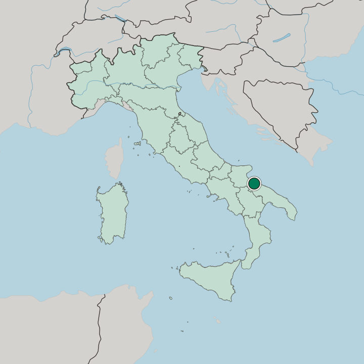 Map showing Andria — In Italy