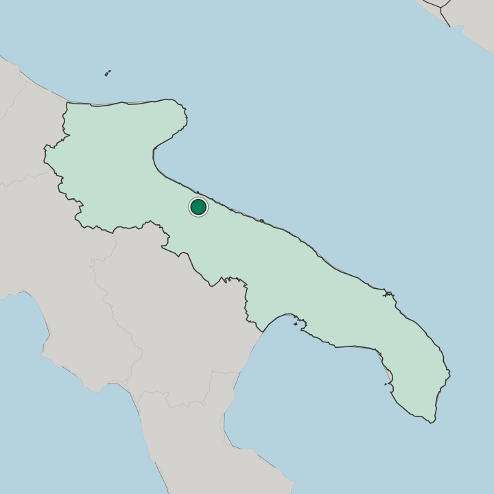 Map showing Andria — In Puglia