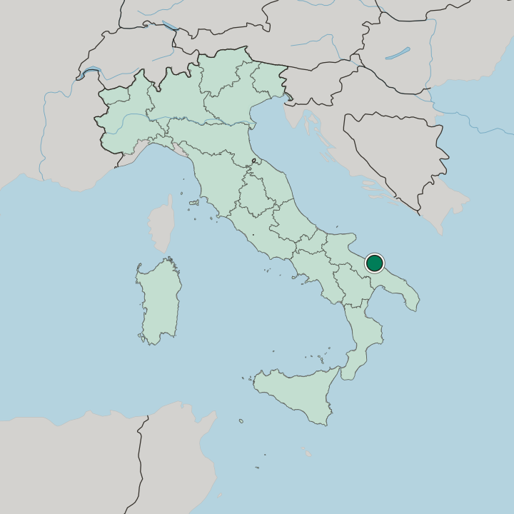 Map showing Libertà — In Italy