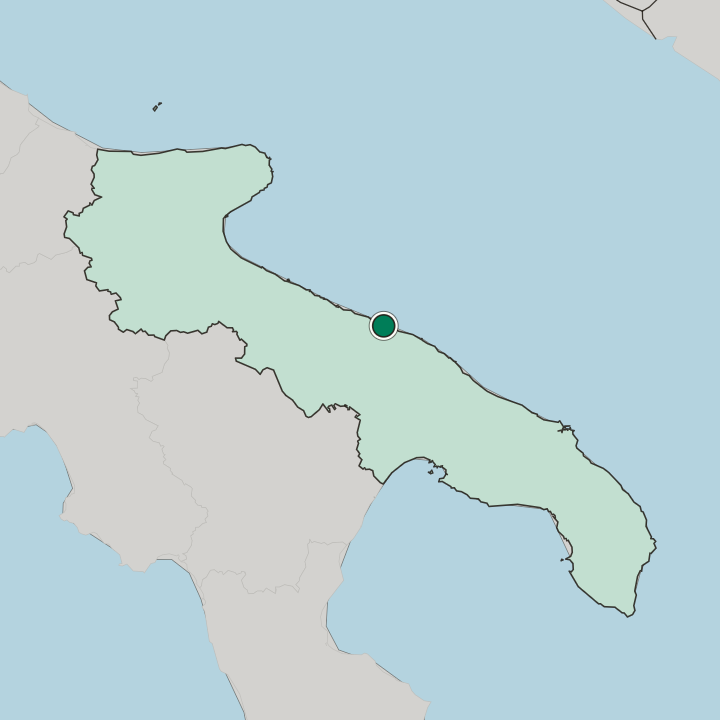 Map showing Libertà — In Puglia