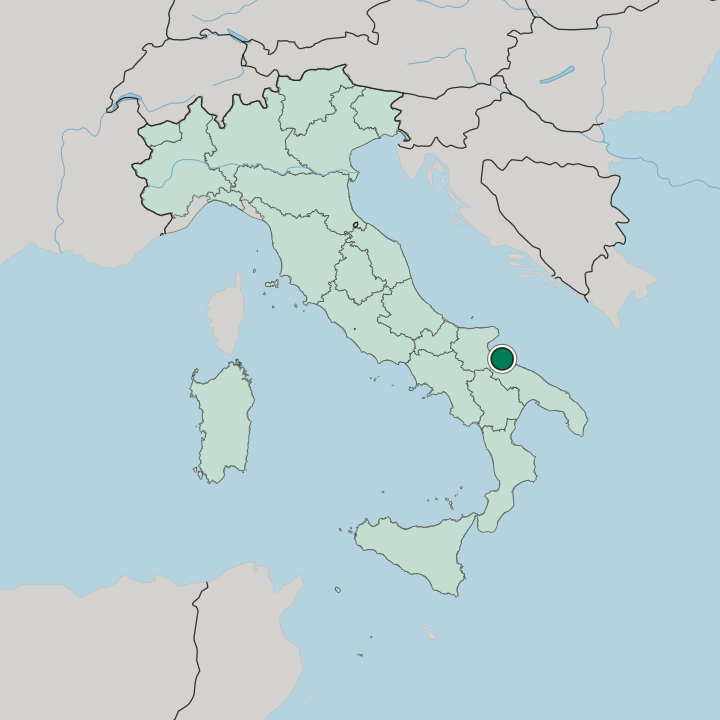 Map showing Barletta — In Italy