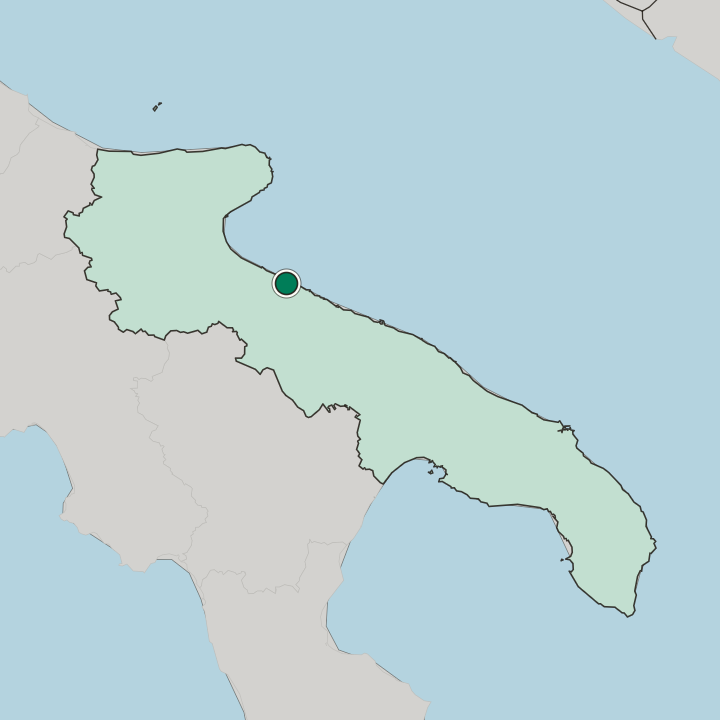 Map showing Barletta — In Puglia