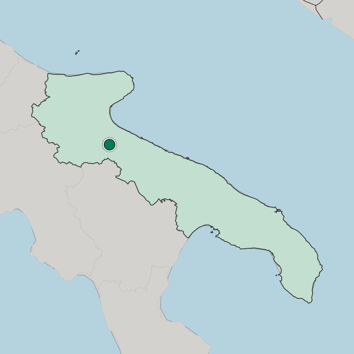 Map showing Cerignola — In Puglia