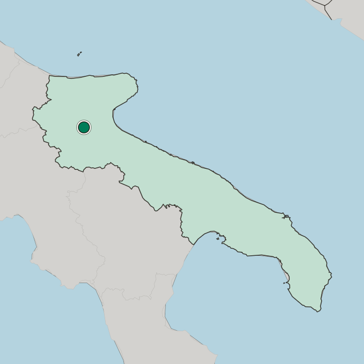 Map showing Foggia — In Puglia