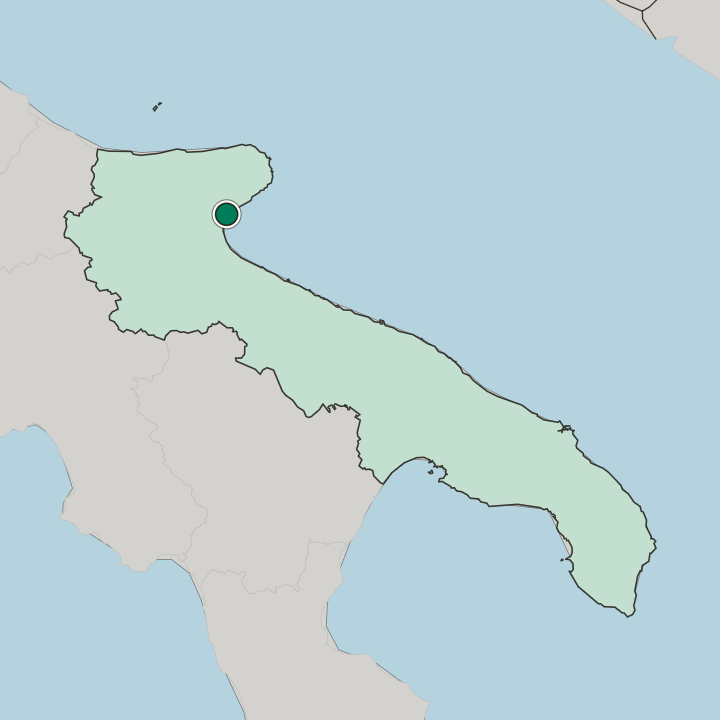 Map showing Manfredonia — In Puglia