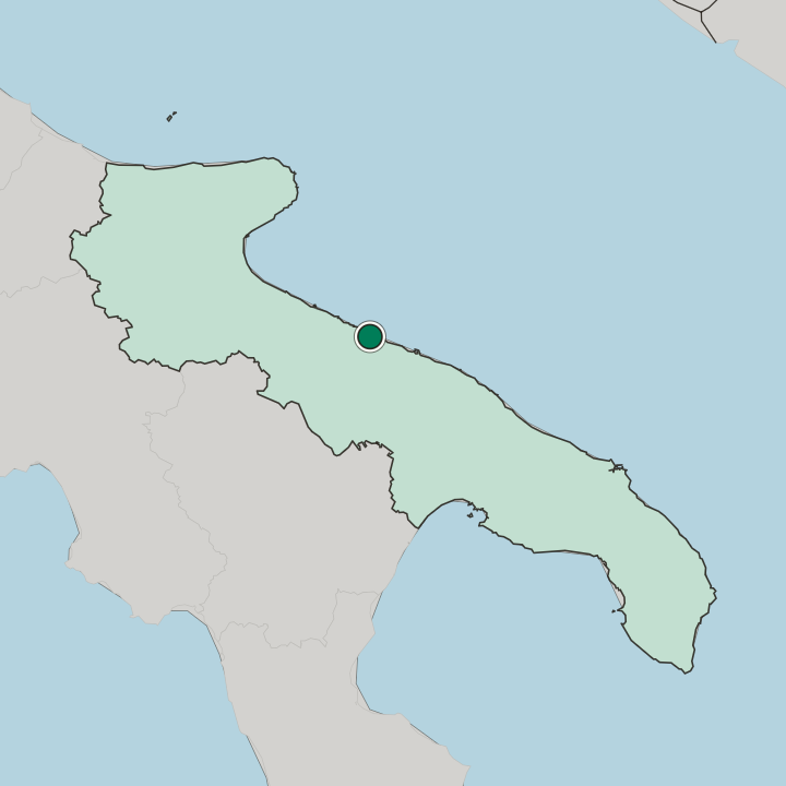 Map showing Molfetta — In Puglia