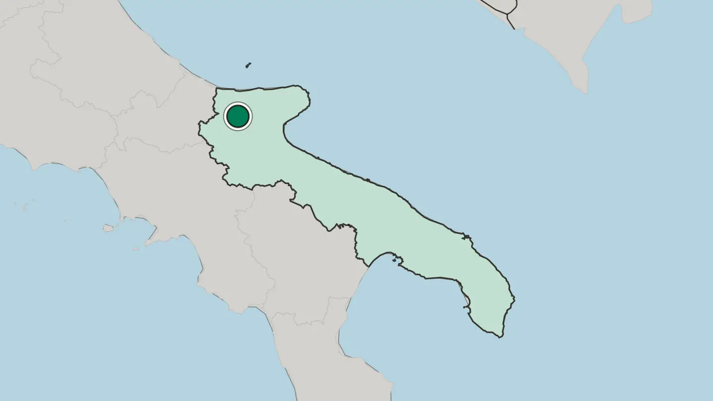 Map of San Severo in Italy