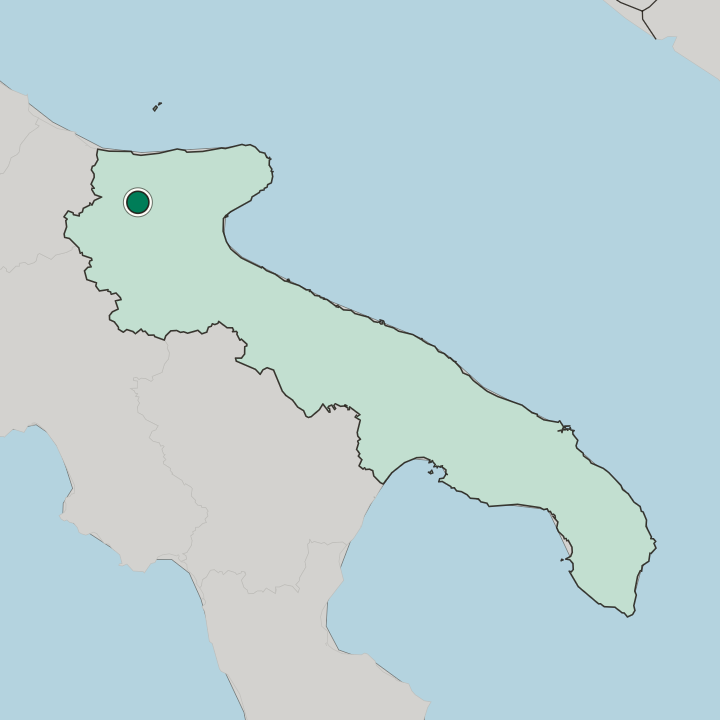 Map showing San Severo — In Puglia