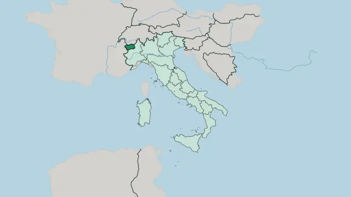 Map of Regione Autonoma Valle d'Aosta in Italy