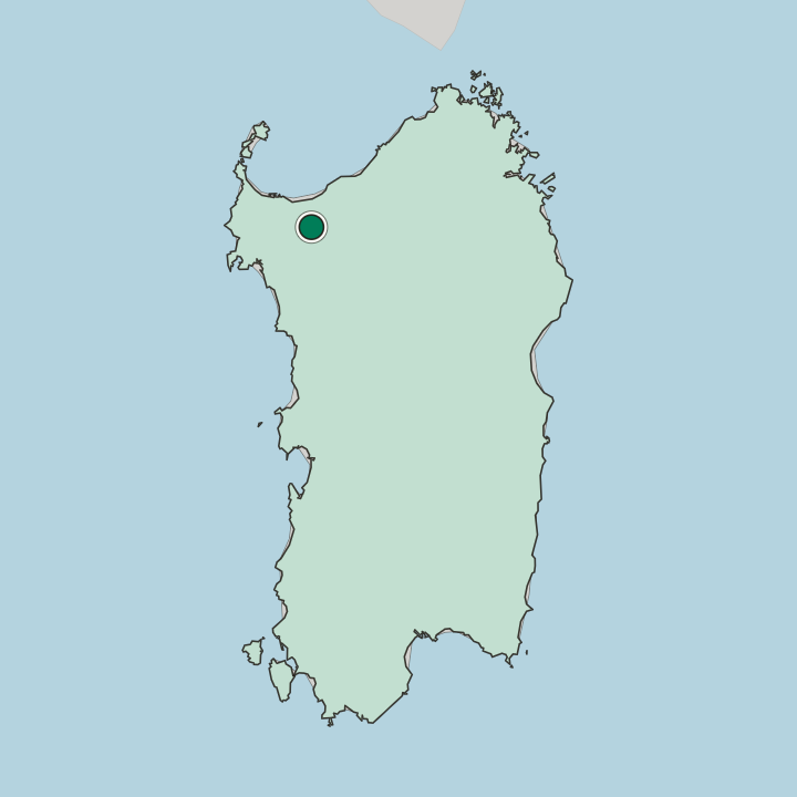 Map showing Sassari — In Sardegna