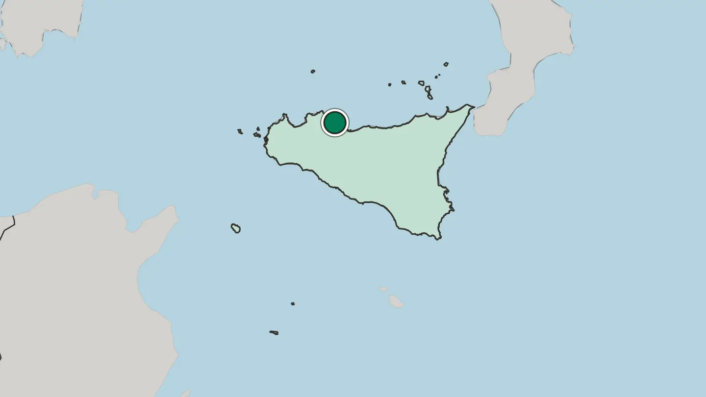 Map of Bagheria in Italy