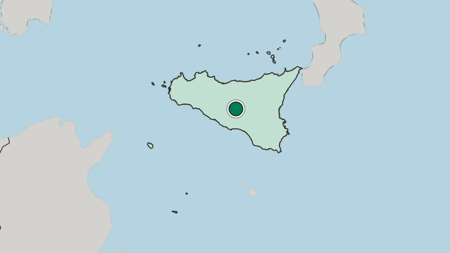 Map of Caltanissetta in Italy