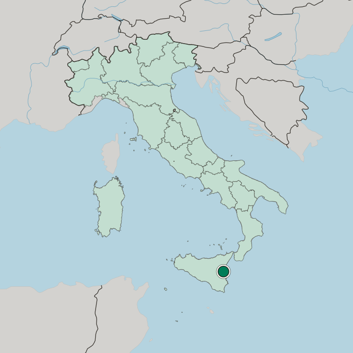 Map showing Cibali — In Italy