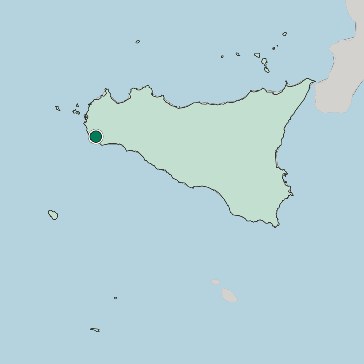Map showing Mazara del Vallo — In Sicilia