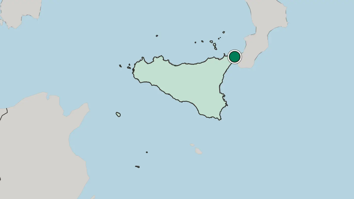 Map of Messina in Italy
