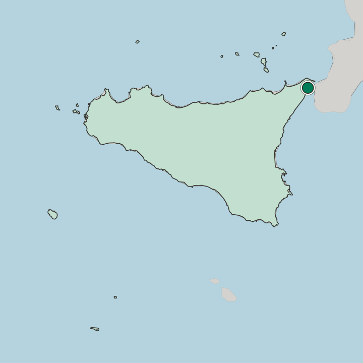 Map showing Messina — In Sicilia
