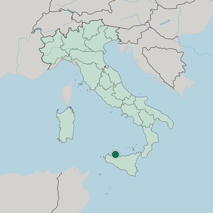 Map showing Kalsa — In Italy