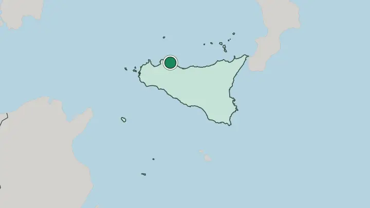 Map of Palermo in Italy