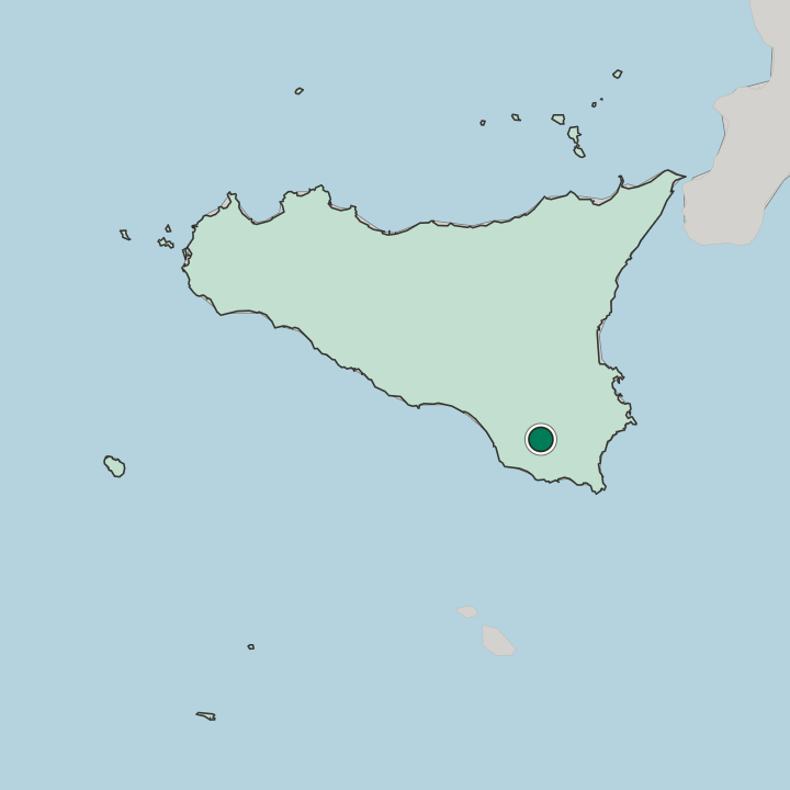 Map showing Ragusa — In Sicilia