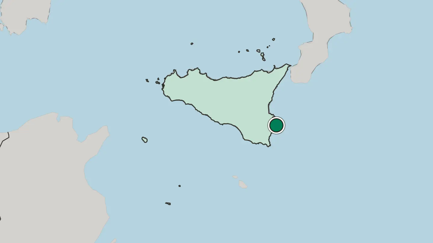 Map of Siracusa in Italy