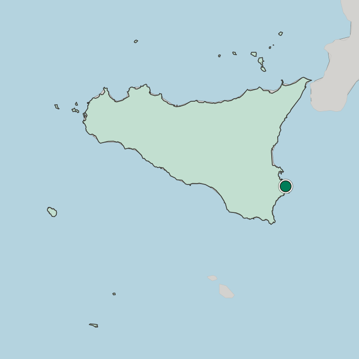 Map showing Siracusa — In Sicilia