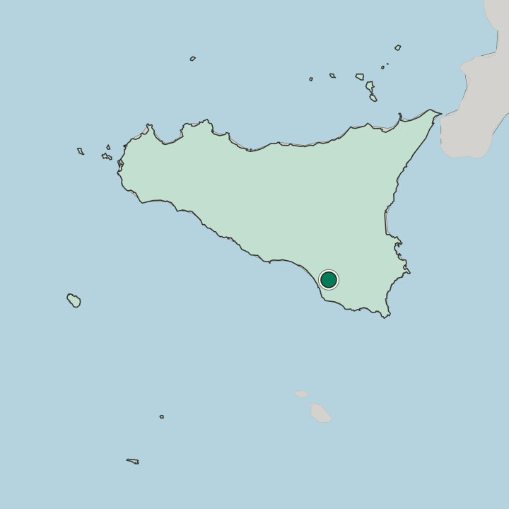 Map showing Vittoria — In Sicilia