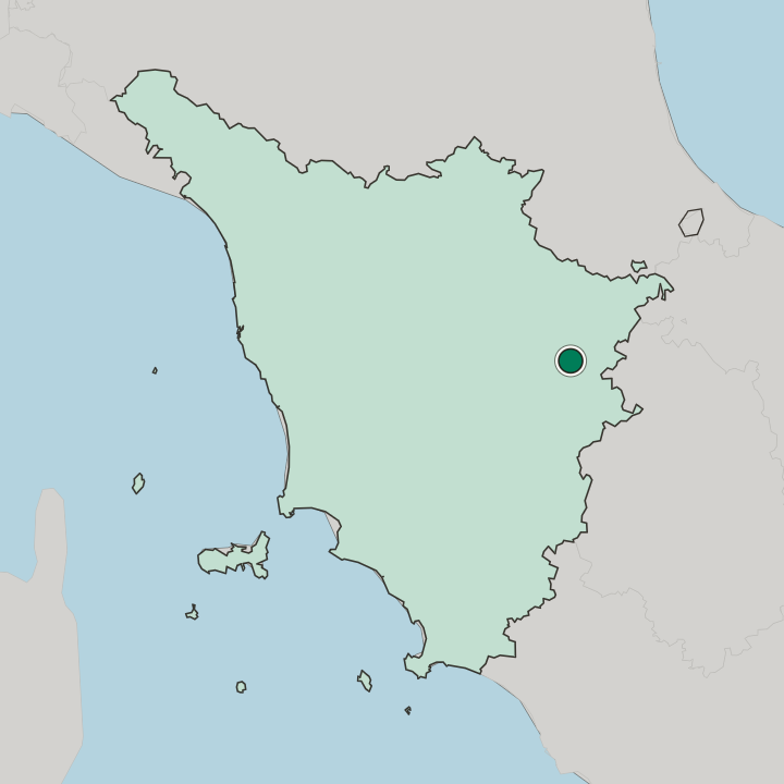 Map showing San Zeno — In Toscana