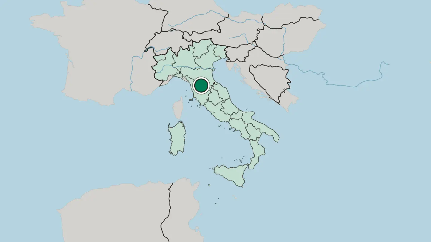 Map of Florence in Italy