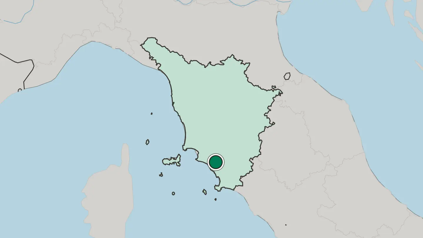 Map of Grosseto in Italy