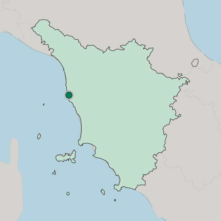 Map showing Livorno — In Toscana
