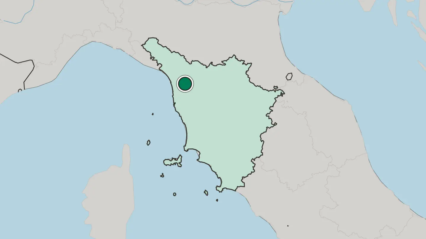 Map of Lucca in Italy