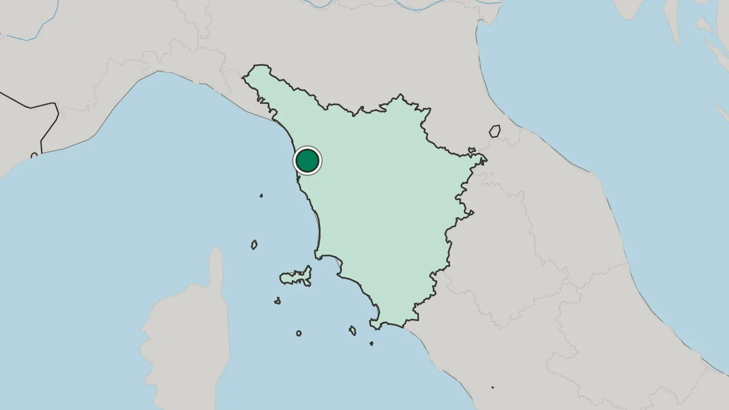Map of Pisa in Italy
