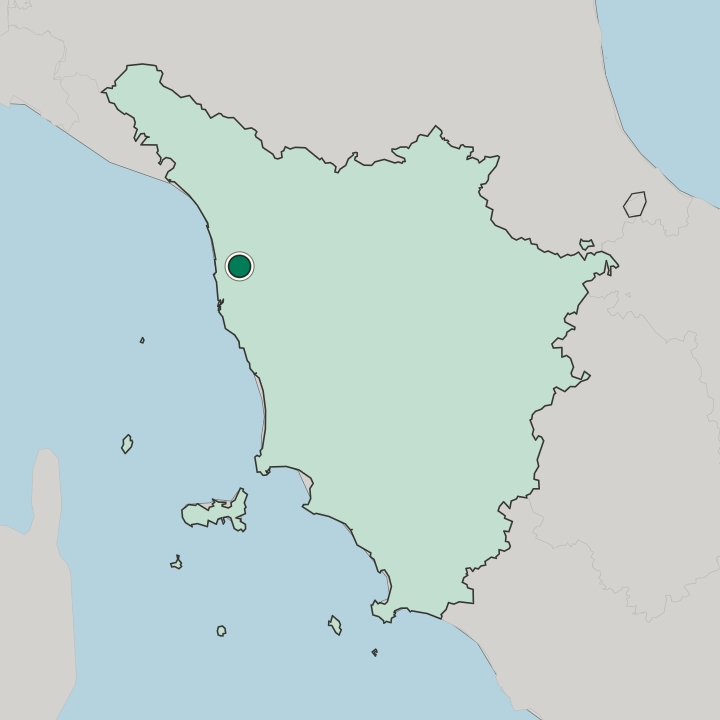 Map showing Pisa — In Toscana