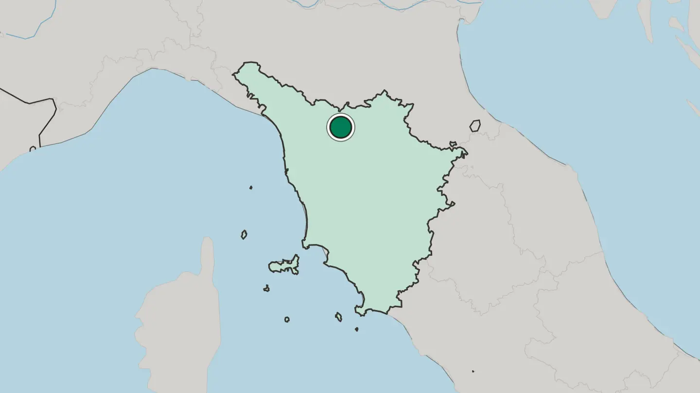 Map of Pistoia in Italy
