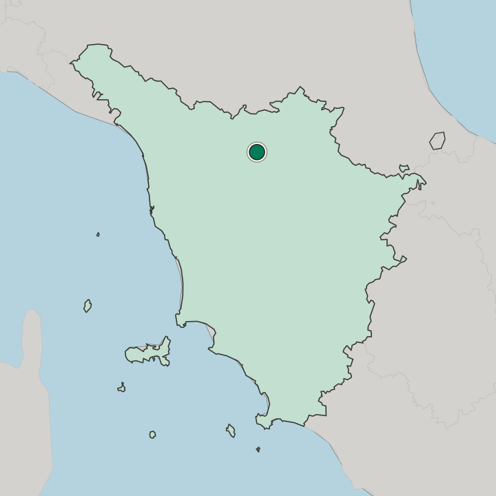 Map showing Prato — In Toscana