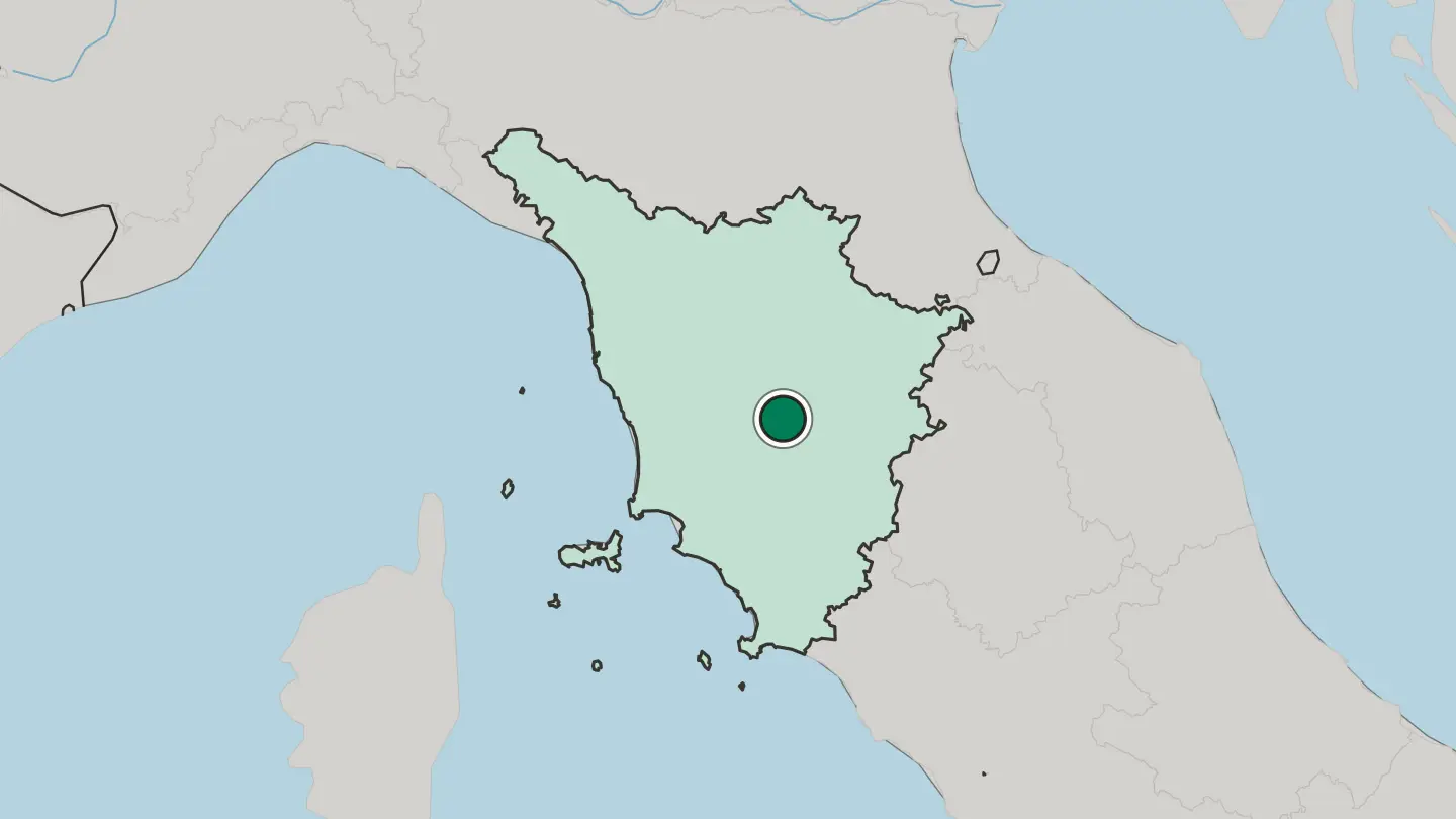 Map of Siena in Italy