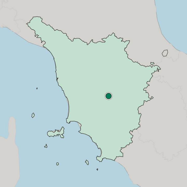 Map showing Siena — In Toscana