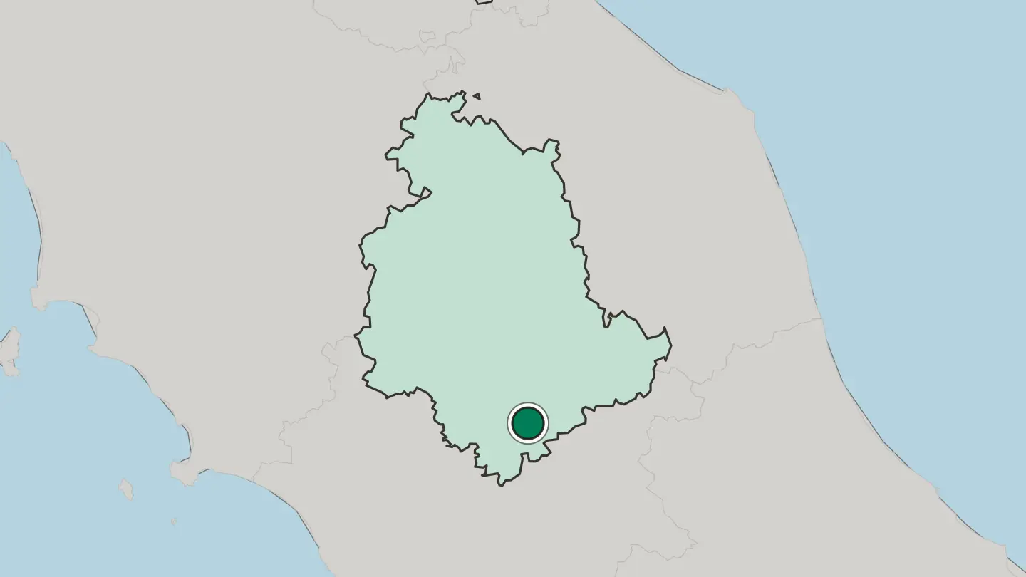 Map of Terni in Italy