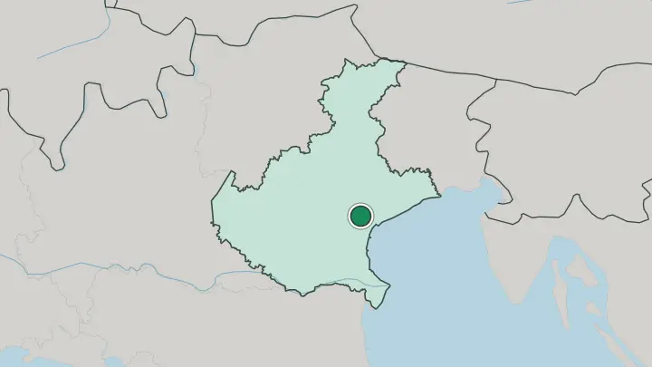 Map of Mestre in Italy