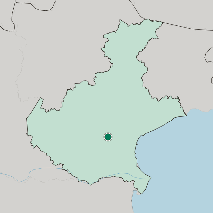 Map showing Arcella — In Veneto