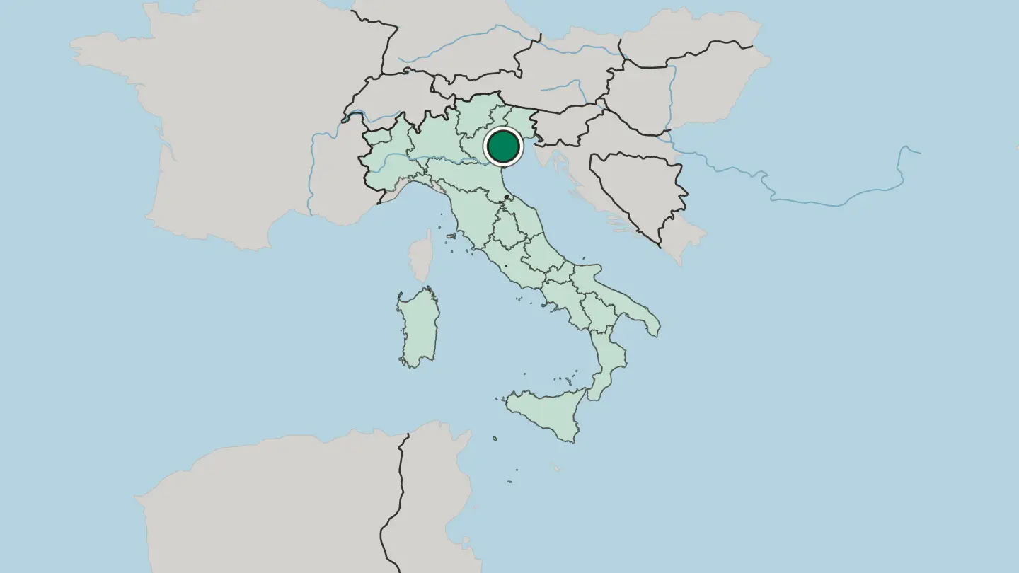 Map of Venice in Italy