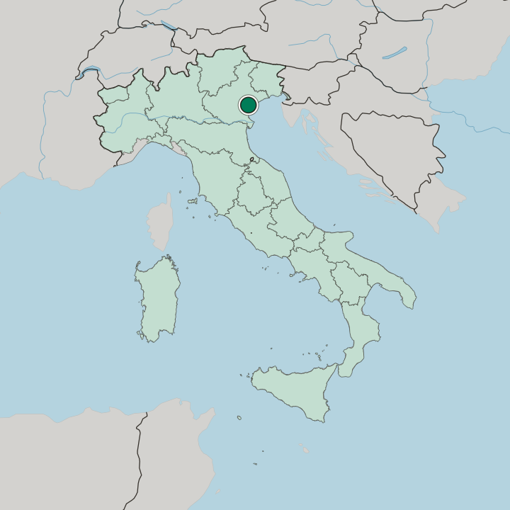 Map showing Venice — In Italy