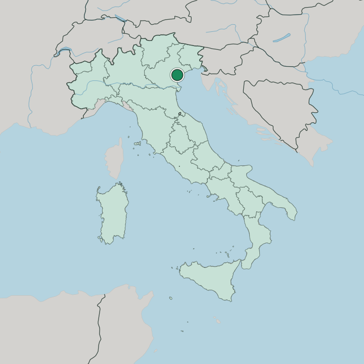 Map showing Venice — In Italy